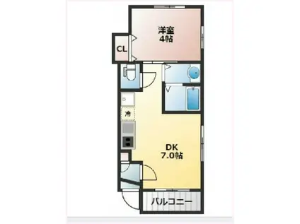 ソレイユ・Y(1DK/2階)の間取り写真