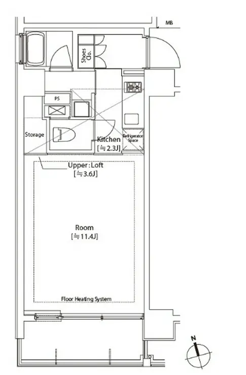 カスタリア中延 12階階 間取り