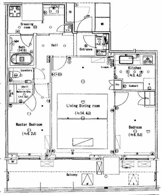 パークタワー晴海 29階階 間取り