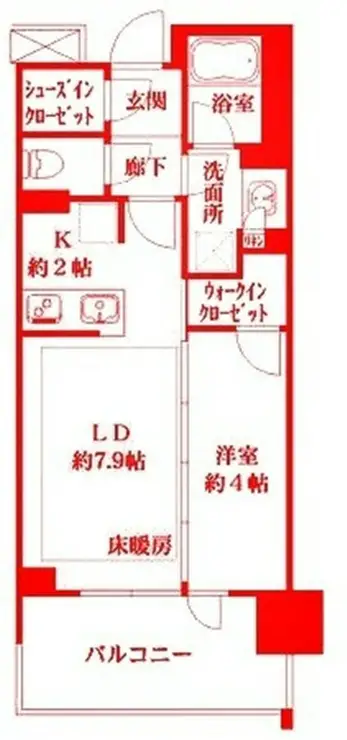 リビオタワー羽沢横浜国大 7階階 間取り