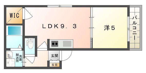 フジパレス大和田サウス(1LDK/1階)の間取り写真