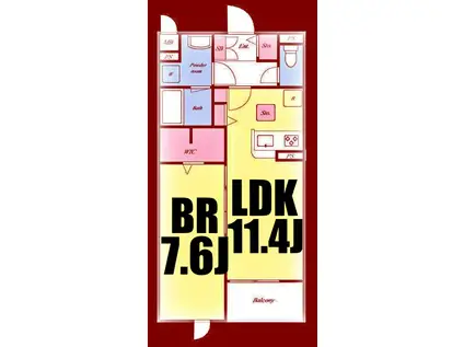 T ANNEX(1LDK/2階)の間取り写真