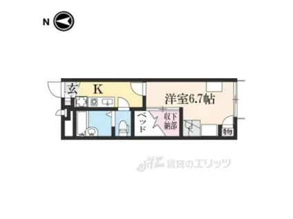 レオパレスMICHIKO(1K/1階)の間取り写真