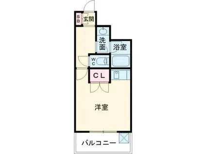 元町MGレヂデンスIII(ワンルーム/11階)の間取り写真