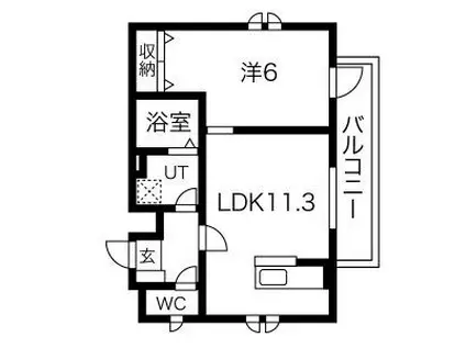 アメニティ金山(1LDK/2階)の間取り写真