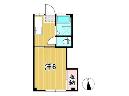 クランメール多賀(1K/1階)の間取り写真