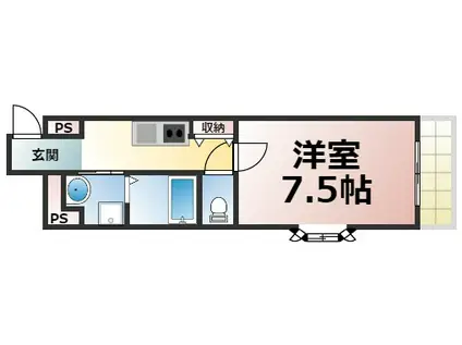 メルヴェーユ(1K/5階)の間取り写真