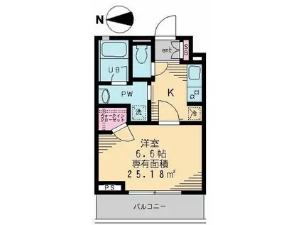 セレリーオ・ニッコー(1K/4階)の間取り写真