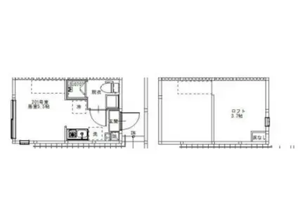 BLX HIRAI(ワンルーム/2階)の間取り写真