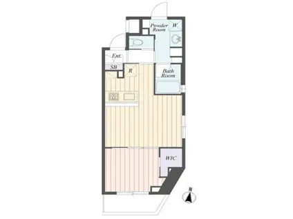 B CITY APARTMENT SUGINAMI TAKAIDO(1LDK/8階)の間取り写真