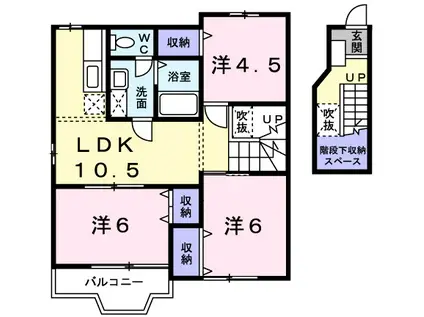 ガーデンハイムN(3LDK/2階)の間取り写真