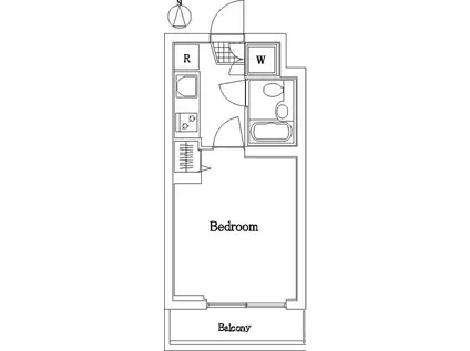 ルーブル新宿西落合II(1K/1階)の間取り写真