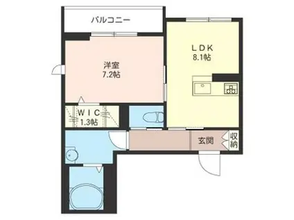 グリナージュ(1LDK/3階)の間取り写真