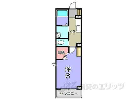 ラ・フィオーレ(1K/1階)の間取り写真