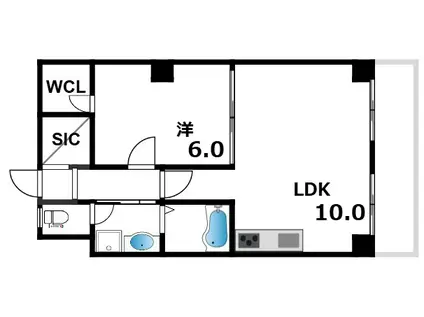 グランドライフ青木(1LDK/1階)の間取り写真