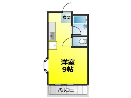 コートブリーゼ(1K/2階)の間取り写真