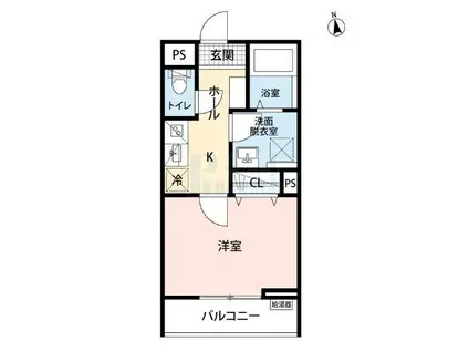 リーブルファイン豊島区長崎(1K/1階)の間取り写真