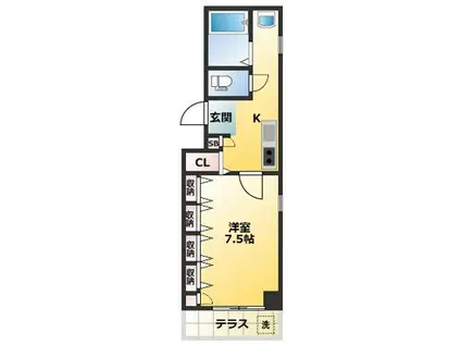 ESPERANZAII(1K/1階)の間取り写真