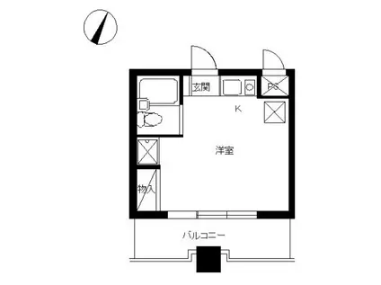 スカイコート西川口第5(ワンルーム/6階)の間取り写真