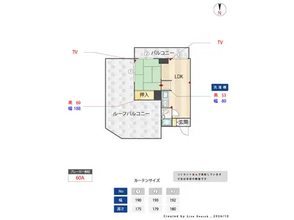 ホワイトコート井荻(1LDK/5階)の間取り写真