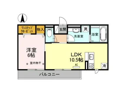K-プレイス・レイクタウン II(1LDK/3階)の間取り写真