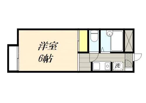 西武国分寺線 鷹の台駅 徒歩9分 2階建 築32年(ワンルーム/2階)の間取り写真