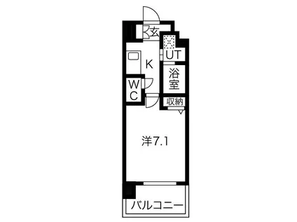 LIVIAZ NAMBA AIRY(1K/8階)の間取り写真