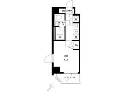 アーバンパーク行徳ステーションフロント(1K/6階)の間取り写真