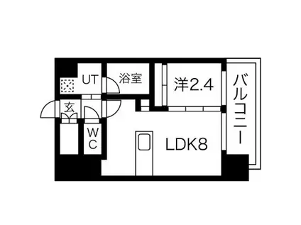 FELICE GOKISO(1LDK/9階)の間取り写真