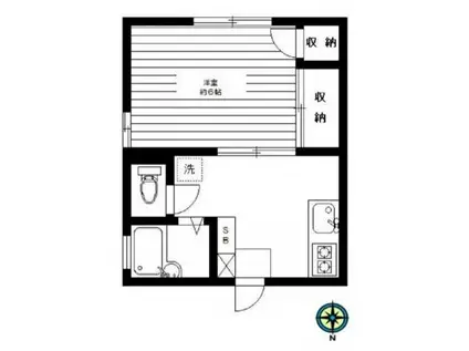 Mハイツ(1K/2階)の間取り写真