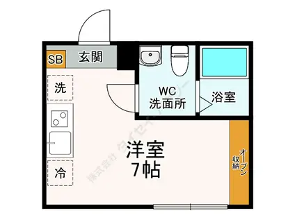 リベルテ(ワンルーム/2階)の間取り写真