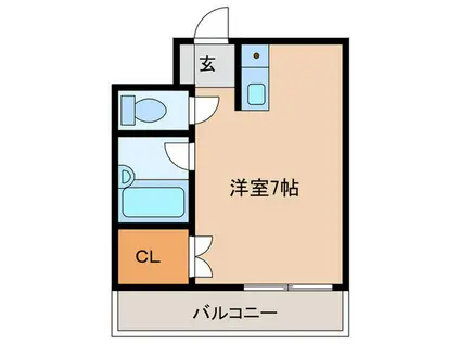 サン松香台(ワンルーム/2階)の間取り写真