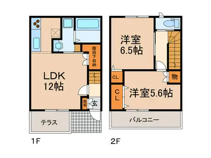 TNJ PARK(2LDK/1階)の間取り写真