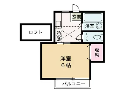 カーサ バレンシア(1K/2階)の間取り写真