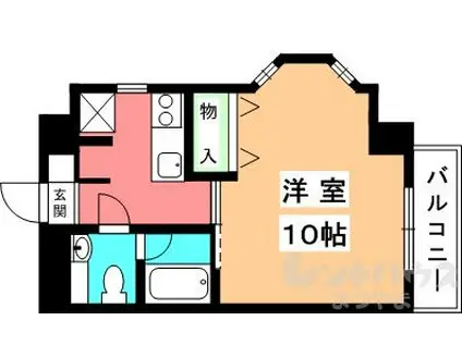 シャルマン道後(1K/7階)の間取り写真