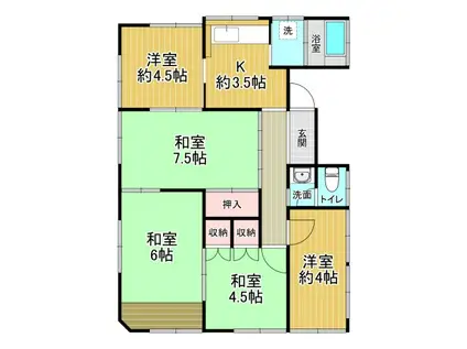 東町ビル(5K/3階)の間取り写真