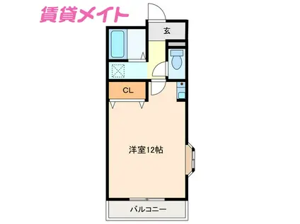 T-FRONT(ワンルーム/3階)の間取り写真