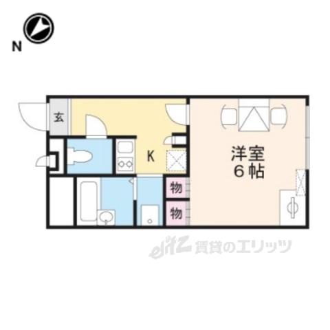 レオパレスセルリアン(1K/2階)の間取り写真