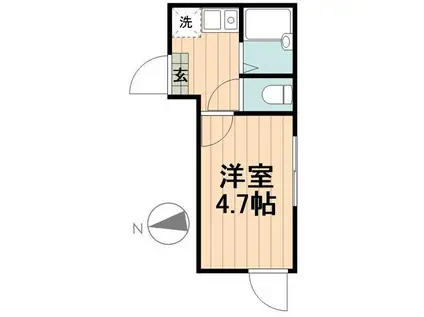 セリーズ西日暮里(1K/2階)の間取り写真