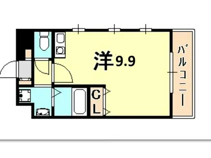コンセール上ヶ原(ワンルーム/2階)の間取り写真