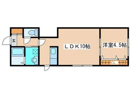 VILLA大通・煌(1LDK/4階)の間取り写真