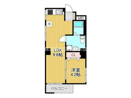 戸越ハイツ(1LDK/5階)の間取り写真