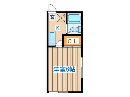 シャンブル8(1K/2階)の間取り写真