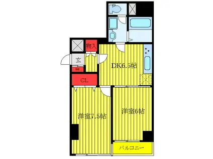 ダイアパレス中板橋(2DK/2階)の間取り写真