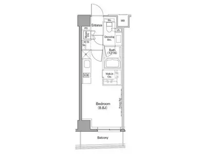 ザ・パークハビオ根岸三丁目(ワンルーム/7階)の間取り写真