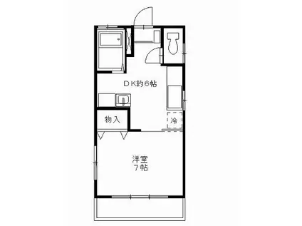 ニュー清住A棟(1DK/4階)の間取り写真