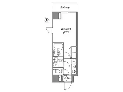 GRANPASEO田端A(1K/2階)の間取り写真