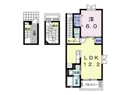 パストラージュSIII(1LDK/3階)の間取り写真