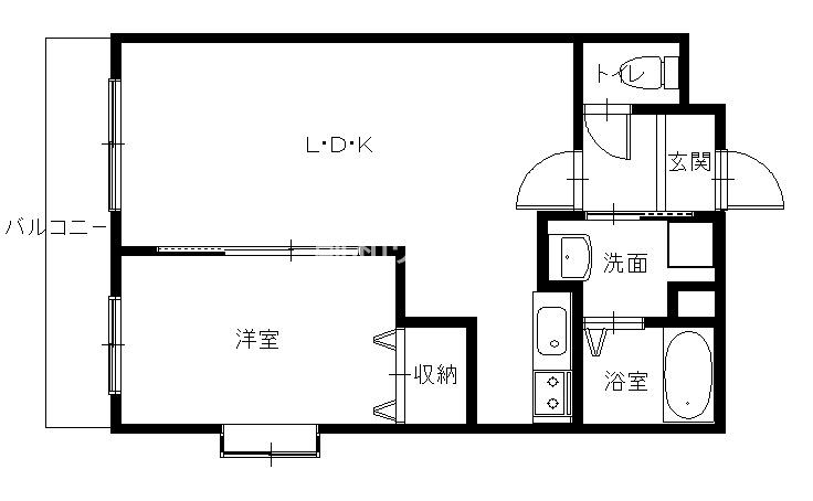 SGB浜町(1LDK/5階)の間取り写真