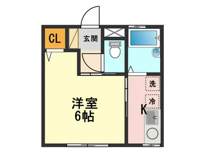 リバーサイド東海(1K/1階)の間取り写真